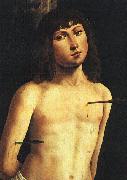 Lorenzo  Costa Saint Sebastian painting